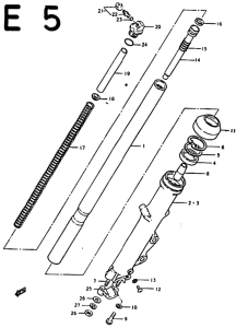 GS1000 Вилка передней оси