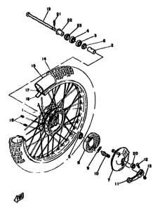 YZ50H Переднее колесо