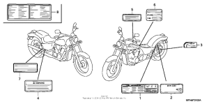 VT600C Лейбл предостережения