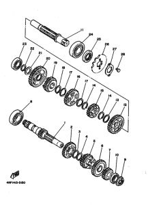 XV125 Трансмиссия
