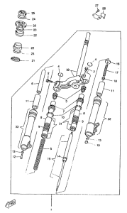 CW50RS Передняя вилка