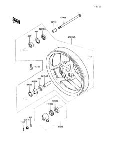 EX250 Переднее колесо