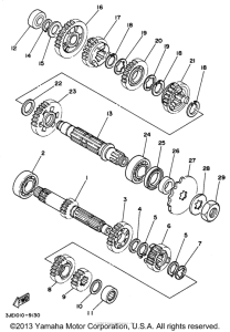 WR250Z Трансмиссия