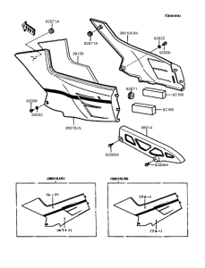 ZX400 Боковые обтекатели
