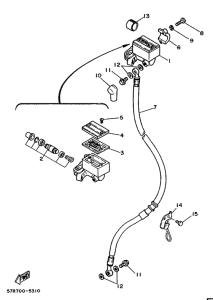 XT350 Главный тормозной цилиндр