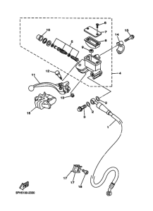 WR250F Передний тормозной цилиндр