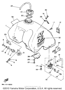 YZ490A Топливный бак
