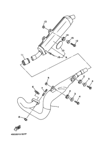 TY250Z Выхлопная система