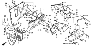 RVF750 Нижний обтекатель