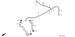 VT600C Air suction valve pipe
