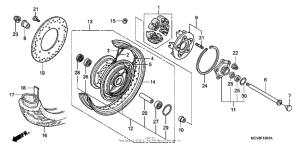 VTX1800S1 Заднее колесо 2