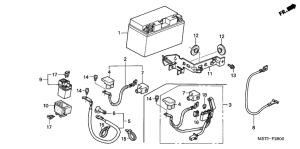 CBF500 (ABS) Аккумулятор