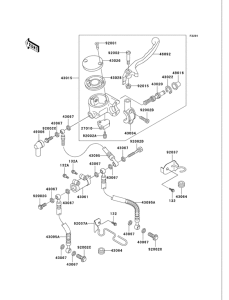 VN750 Передний тормозной цилиндр