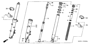  Front fork ('03-'04)