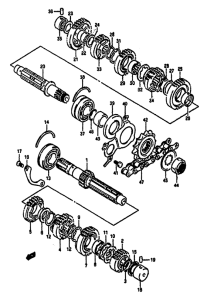 GSX-R1100 Трансмиссия