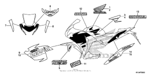 CBR250R Mark + stripe (cbr250r'13 / ra'13-4ac,4c...