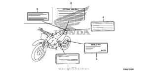 CRF100F Лейбл предостережения