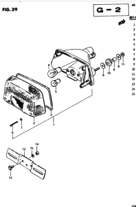 GSX250 Задний комбинированный сигнал
