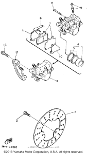 FZR400SAC Задний суппорт