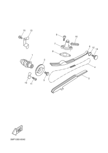 XQ125 Arbre a cames & chaine