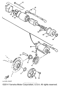TDM850D Муфта стартера
