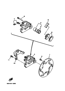 YZ125 YZ125E Задний суппорт