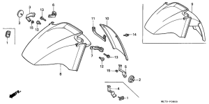 VFR750F Переднее крыло