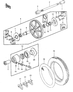  Front wheel / tire / hub