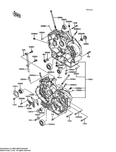 VN750 Картер двигателя