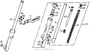 CT125 Передняя вилка