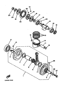 BW350 BW350U Коленчатый вал и Поршень