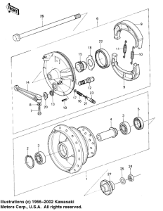 KL250 Front hub / brake