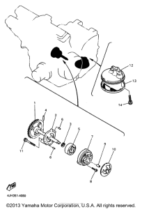 YZF600RJC Масляный насос
