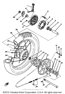 TT250H Переднее колесо