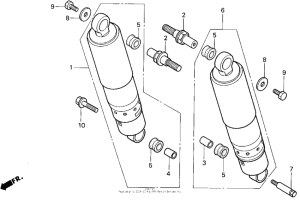 VT1100C2 Задние амортизаторы