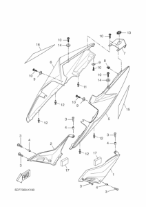YZF-R125 Боковые обтекатели