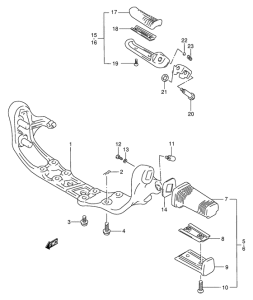 VS800 Подножки