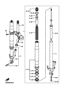 FZ1-NA Вилка передней оси