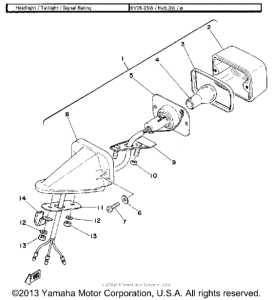 IT250F Задний фонарь