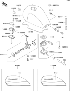 ZR1100 Топливный бак