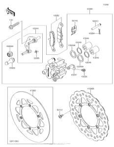 KX100 Передний тормоз