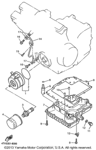 YZF600RLC Масляный картер