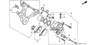 CB750F Задний суппорт