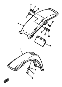 YZ50H Front fender. rear fender