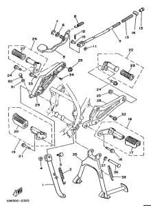 RD125LC Soporte, apoyapie