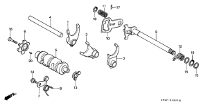 XL185 Shift drum / shift fork