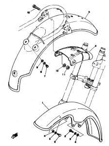 TY50M Front fender. rear fender