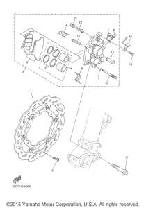 WR250R Передний суппорт
