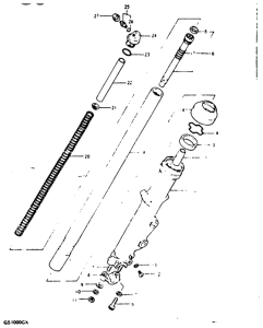 GS1000 Вилка передней оси
