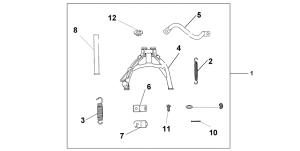 XL650V Stand main assy